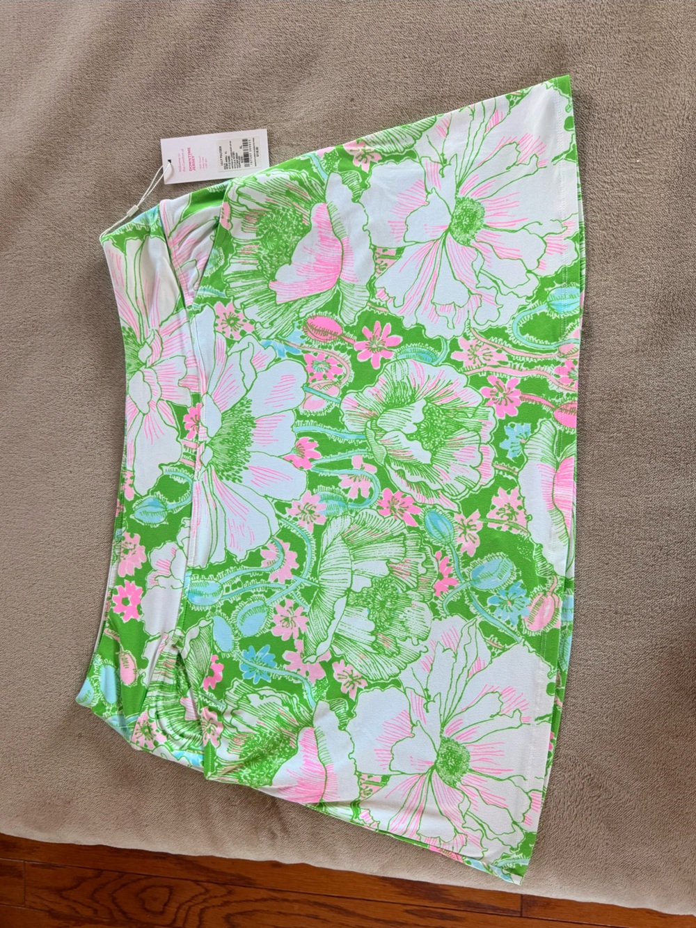 Lilly Pulitzer Floral Green & Pink Women’s XL Golf Skort